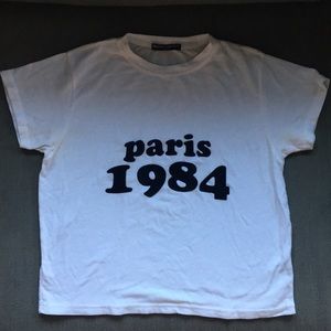 Brandy Melville “Paris 1984” crop top.